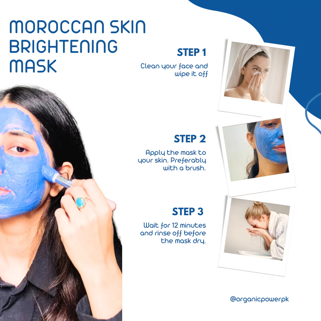 Moroccan Blue Beauty Powder | Skin Softning and Skin Whitening Cream